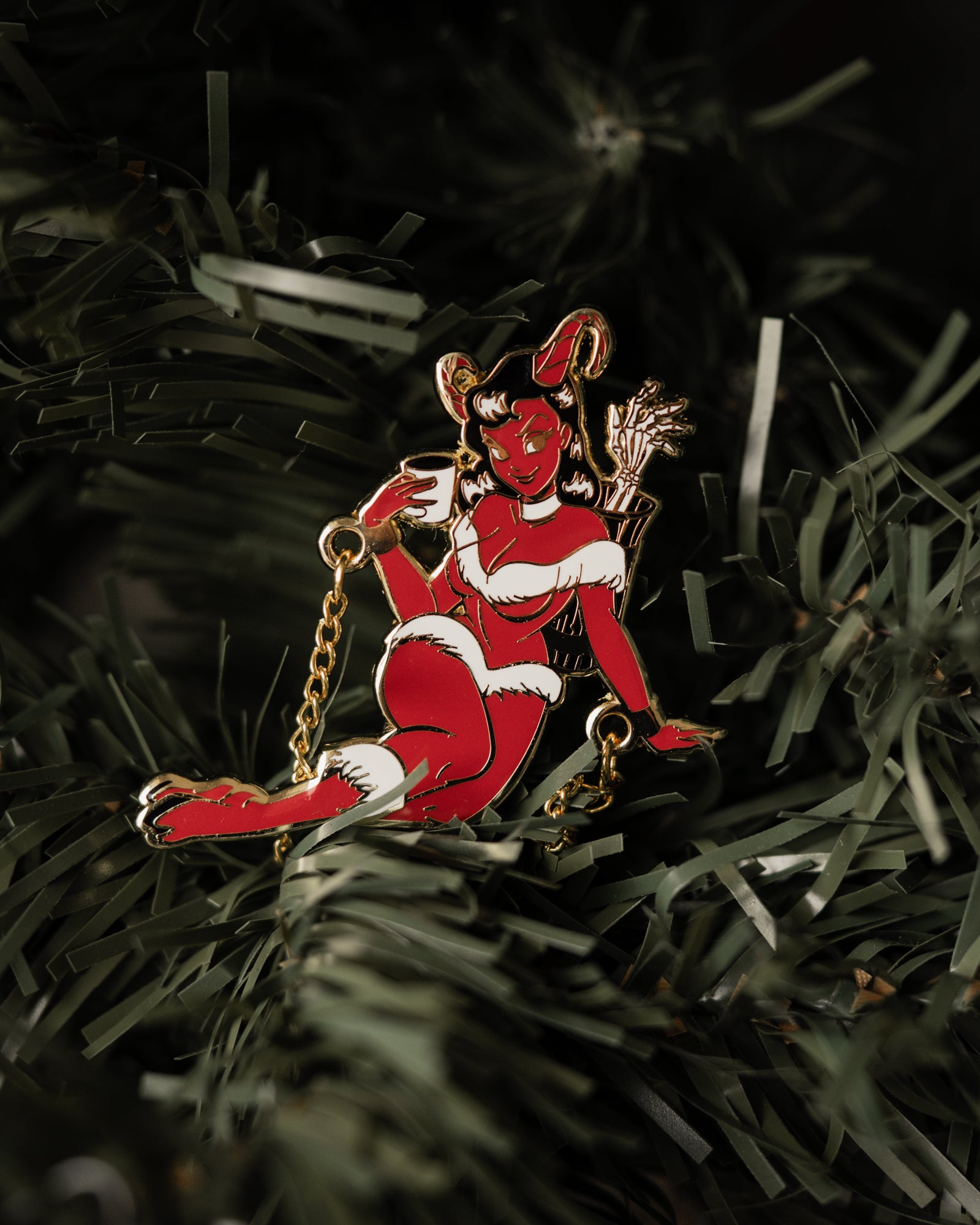 Krampus Pin Up Enamel Pin