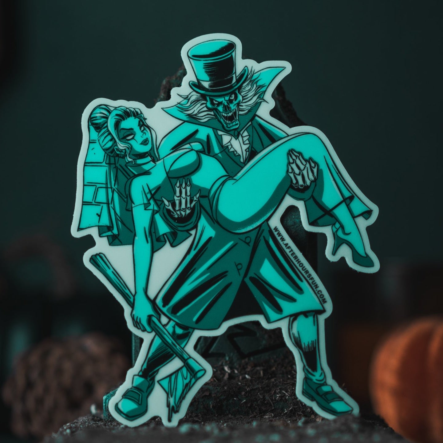  Vision Signs Haunted Mansion Hatbox Ghost Sticker