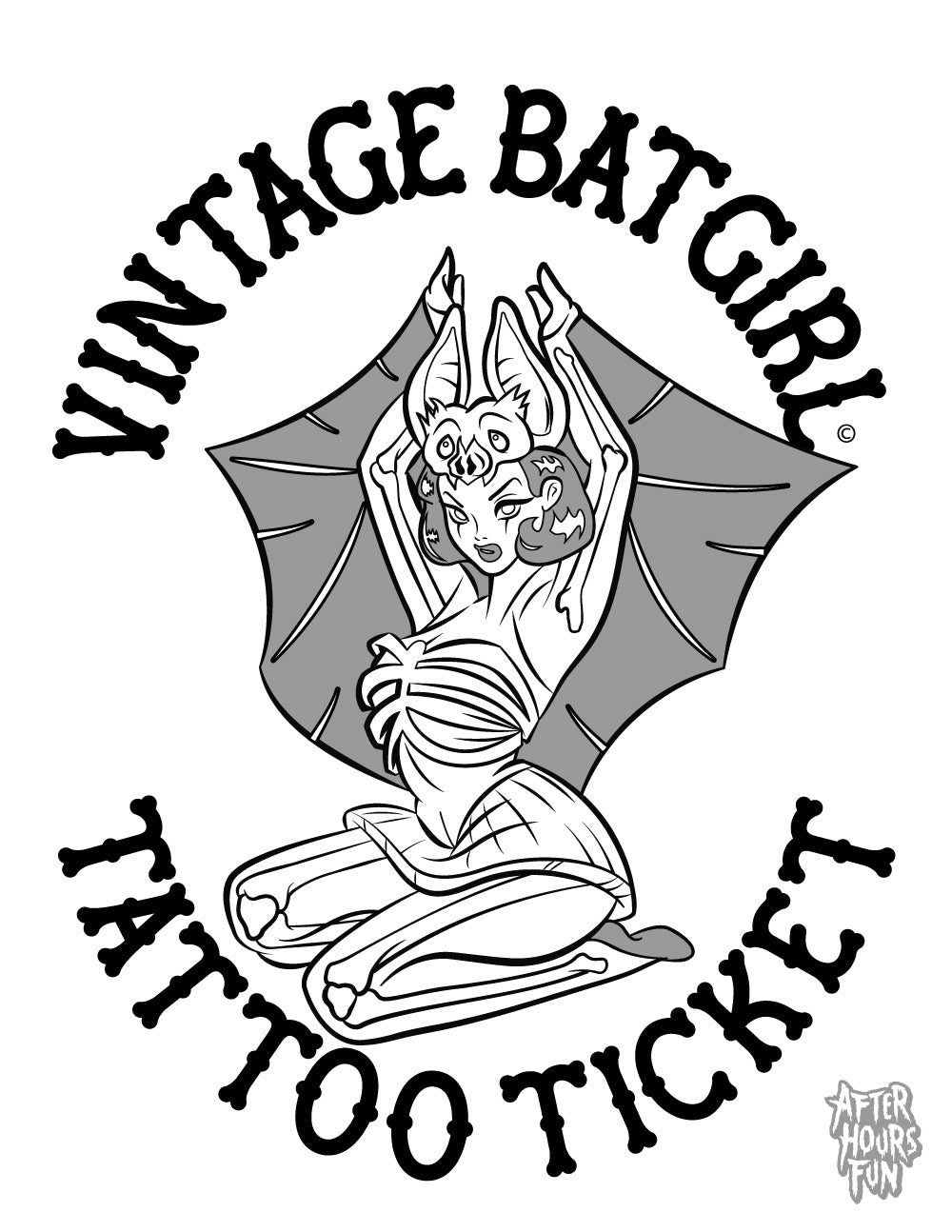 Vintage Batgirl© Tattoo Ticket Afterhoursfun
